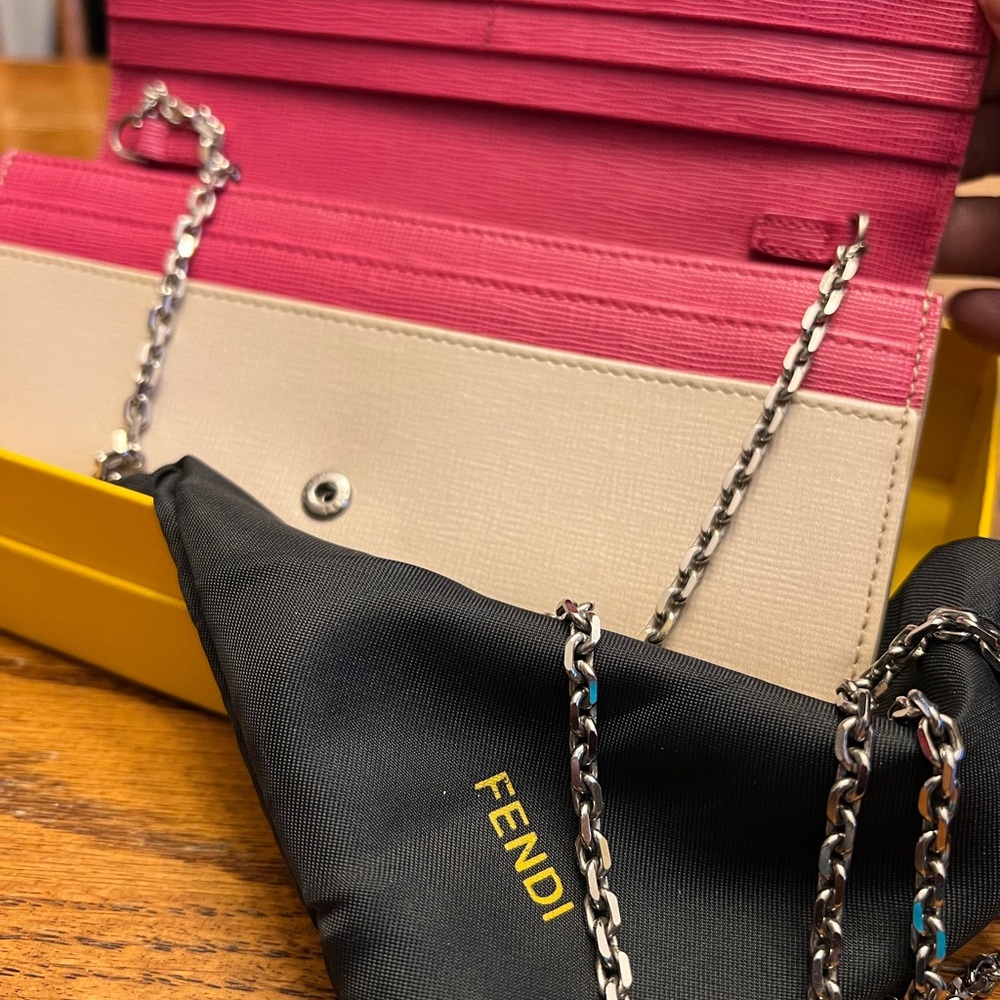 Fendi Monster Continental Multicolor Wallet w/ Crossbody Chain, Box & Dust Bag - Picture 11 of 14